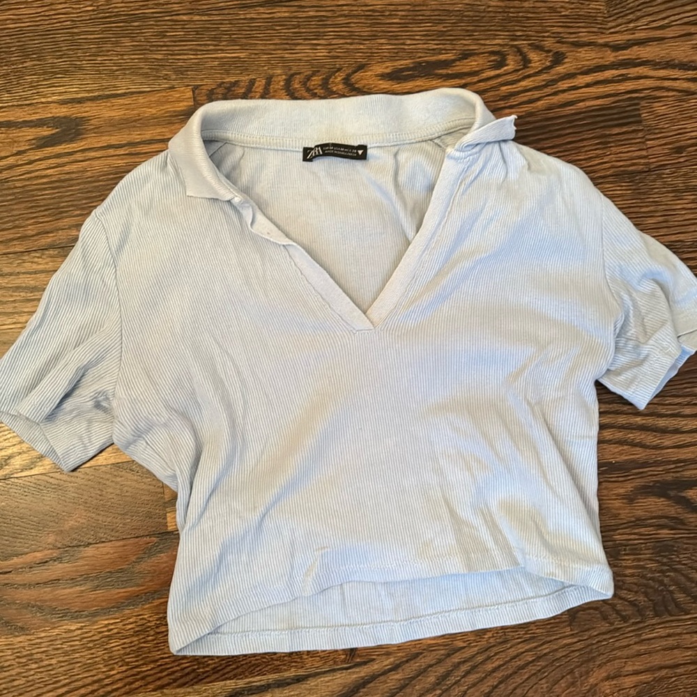 Light blue zara top
